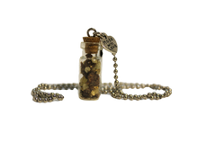 Load image into Gallery viewer, Gold, Frankincense and Myrrh Handcrafted Glass Christmas Ornament Necklace, Original Gift from Three Wise Men