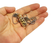 Load image into Gallery viewer, Gold, Frankincense and Myrrh Handcrafted Glass Christmas Ornament Necklace, Original Gift from Three Wise Men