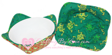Load image into Gallery viewer, Set of 2, Frog Bowl Cozies, Bowl Holders, Hand Protection Bowl Holder