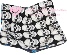 Load image into Gallery viewer, Set of 2 Skulls & Flames Bowl Cozies Hand Protection Bowl Holders