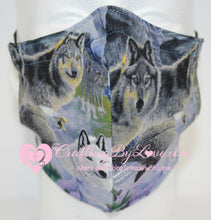 Load image into Gallery viewer, Wolf Fitted Face Mask with REAL Nose Bridge