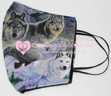 Load image into Gallery viewer, Wolf Fitted Face Mask with REAL Nose Bridge