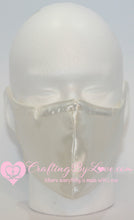 Load image into Gallery viewer, White Satin Professionally Handcrafted Fitted Face Masks