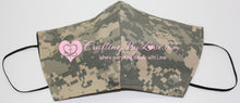 Load image into Gallery viewer, ACU Army Camo Professionally Handcrafted Fitted Face Masks