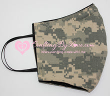 Load image into Gallery viewer, ACU Army Camo Professionally Handcrafted Fitted Face Masks
