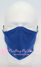Load image into Gallery viewer, Blue Professionally Handcrafted Fitted Face Masks