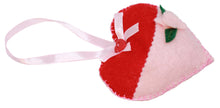 Load image into Gallery viewer, Felted Rose Pocket Hanging Heart Ornament Decor