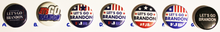 Load image into Gallery viewer, 3 Let's Go Brandon Pinback Buttons or Magnets USA Patriotic