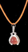 Load image into Gallery viewer, Dark Orange Hands Holding the World Corded Necklace