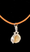 Load image into Gallery viewer, Light Orange Hands Holding the World Corded Necklace