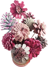 Load image into Gallery viewer, Handcrafted Pine Cone Bouquet in Love Tin