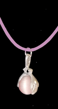 Load image into Gallery viewer, Pink Hands Holding the World Corded Necklace