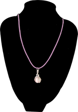 Load image into Gallery viewer, Pink Hands Holding the World Corded Necklace