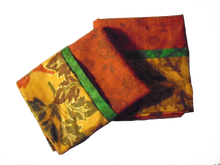 Load image into Gallery viewer, Set of 2 Roses in Fall with Gold Trimmed Leafs Pillowcases French Seams