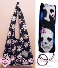Load image into Gallery viewer, Skull & Crossbones Girly Boutique Shimmering Purse