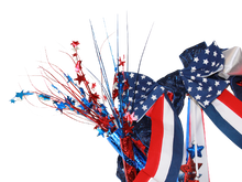 Load image into Gallery viewer, USA Patriotic, 4th of July, Memorial Day, Veterans Day Red White and Blue Wreath
