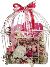 Load image into Gallery viewer, Valentine's Day Shabby Chic Lover's Birdcage Handcrafted