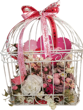Load image into Gallery viewer, Valentine's Day Shabby Chic Lover's Birdcage Handcrafted