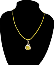 Load image into Gallery viewer, Yellow Hands Holding the World Corded Necklace