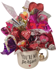 Load image into Gallery viewer, Valentine's Day You're My Person Heart Candy Filled Gift Cup Mug