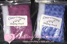 Load image into Gallery viewer, Cozy Critters Sleeping Pouch