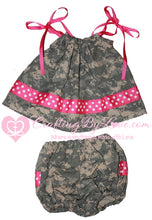 Load image into Gallery viewer, Official Army ACU Digital Camouflage Infant Dress and Panties Set