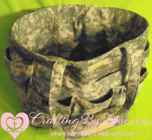 Load image into Gallery viewer, Huge Handcrafted Army Camo Tote bag with Lots of Pockets