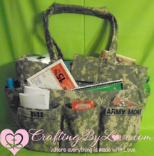Load image into Gallery viewer, Huge Handcrafted Army Camo Tote bag with Lots of Pockets