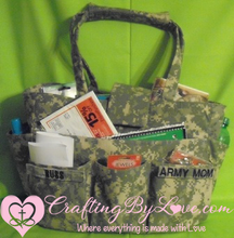 Load image into Gallery viewer, Huge Handcrafted Army Camo Tote bag with Lots of Pockets