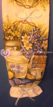 Load image into Gallery viewer, Tea Time Teapot and cup with Lemons Hanging Dishtowel Grocery Bag Holder Organizer