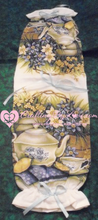 Load image into Gallery viewer, Tea Time Teapot and cup with Lemons Hanging Dishtowel Grocery Bag Holder Organizer