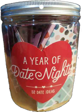 Load image into Gallery viewer, A Year of Date Nights in a Jar Couples Game
