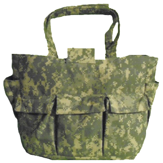 Army Digital ACU Fabric Handcrafted Extra Large Multi-Pocket Tote Bag