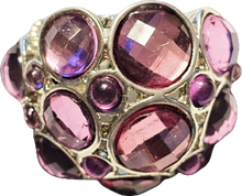 Load image into Gallery viewer, BoHo Chunky Adjustable Ring Pink Diamond Cut Sets Style
