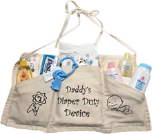 Load image into Gallery viewer, Daddy’s Diaper Duty Device Filled Apron
