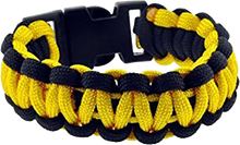 Load image into Gallery viewer, Black &amp; Yellow Paracord Bracelet
