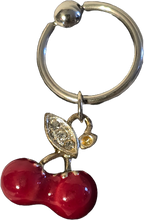 Load image into Gallery viewer, Cherry Jubilee Double Cherries Bellyring Belly Ring Jewelry
