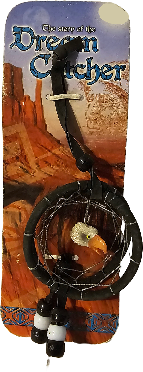 Bald Eagle Head Dream Catcher Brown White