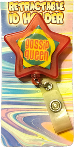 Gossip Queen Badge Holder Retractable ID Holder NIP!