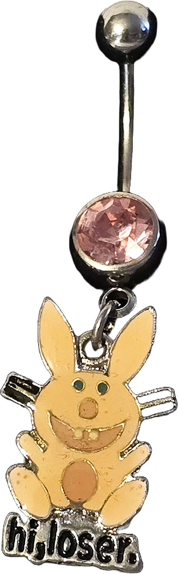 Happy Bunny Hi Loser Bellyring Belly Ring Jewelry