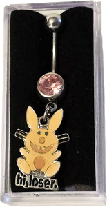 Happy Bunny Hi Loser Bellyring Belly Ring Jewelry