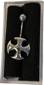 Iron Cross Bikers Bellyring Belly Ring Jewelry