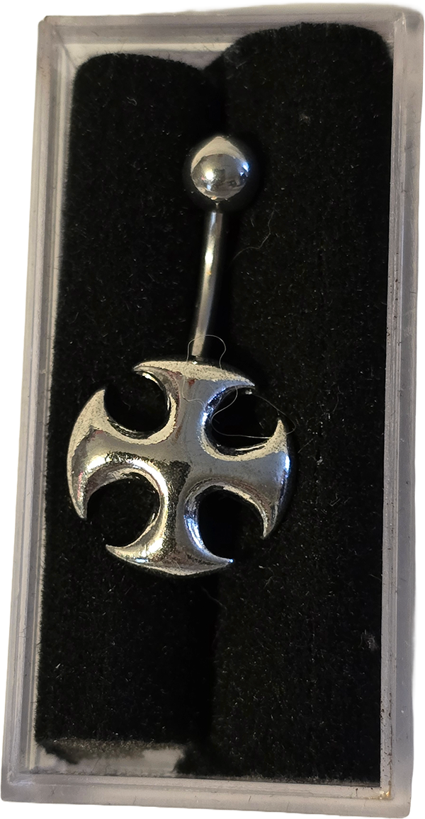 Iron Cross Bikers Bellyring Belly Ring Jewelry