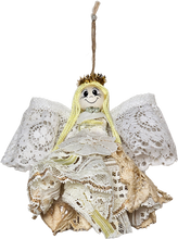Load image into Gallery viewer, Vintage Victorian Farmhouse Shabby Chic Lacey Angel Christmas Ornament Doll
