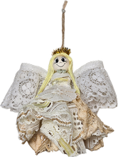 Load image into Gallery viewer, Vintage Victorian Farmhouse Shabby Chic Lacey Angel Christmas Ornament Doll
