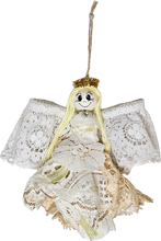 Load image into Gallery viewer, Vintage Victorian Farmhouse Shabby Chic Lacey Angel Christmas Ornament Doll
