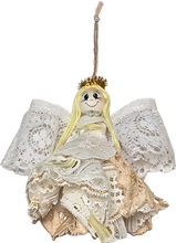 Load image into Gallery viewer, Vintage Victorian Farmhouse Shabby Chic Lacey Angel Christmas Ornament Doll
