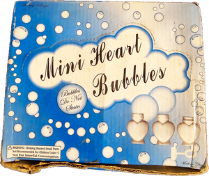 Case of 24 Mini Heart Bubbles Wedding, Shower, Birthday, Party Fun