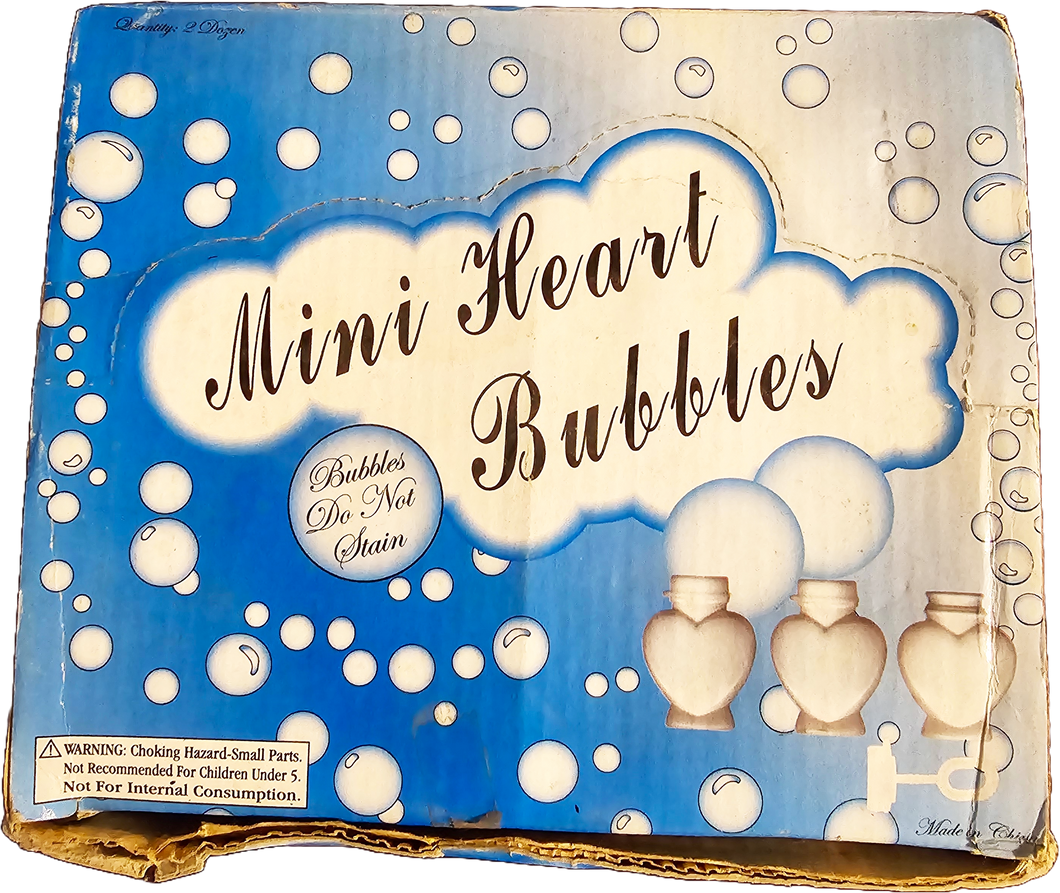 Case of 24 Mini Heart Bubbles Wedding, Shower, Birthday, Party Fun