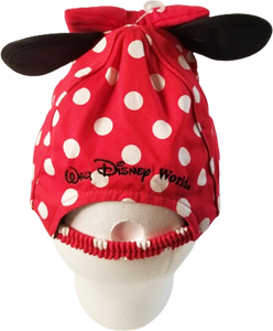 Walt Disney World Parks MINNIE MOUSE Ears Red Polka Dot Toddler Baseball Cap Hat